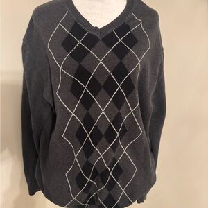 Claiborne Charcoal Gray Knit Sweater